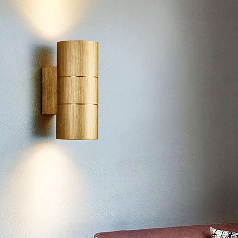 BowLift | Tubular LED Up and Down Wall Lamp Modern Metal 1 Light Black/Grey/Gold Wall Lamp for Bathroom