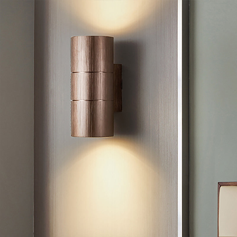 BowLift | Tubular LED Up and Down Wall Lamp Modern Metal 1 Light Black/Grey/Gold Wall Lamp for Bathroom