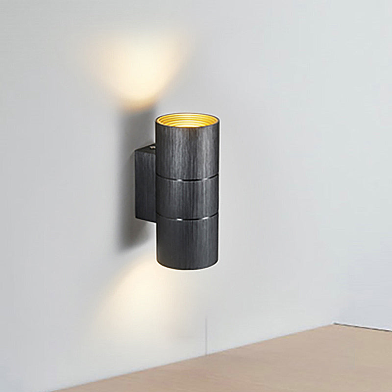 BowLift | Tubular LED Up and Down Wall Lamp Modern Metal 1 Light Black/Grey/Gold Wall Lamp for Bathroom