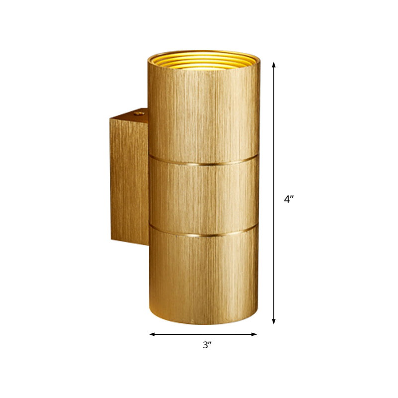 BowLift | Tubular LED Up and Down Wall Lamp Modern Metal 1 Light Black/Grey/Gold Wall Lamp for Bathroom