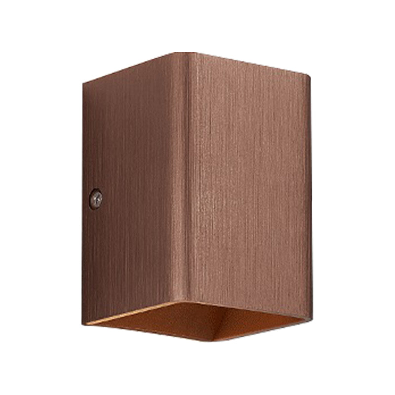 BowLift | Cubist Metal Up and Down Wall Lamp Contemporary Bronze/Gold/White LED Wall Light for Living Room