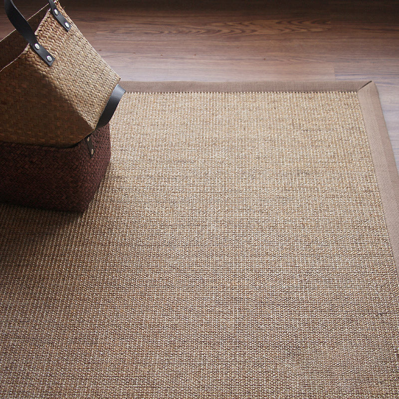 BowLift | Brown Living Room Carpet Country Landscape Simple Carpet Sisal Non-slip Pet Friendly Washable Area Rug