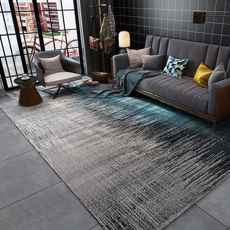 BowLift | Cyberpunk Abstract Lines Print Rug Multi-Color Polypropylene Rug Stain Resistant Anti-Slip Pet Friendly Carpet for Home