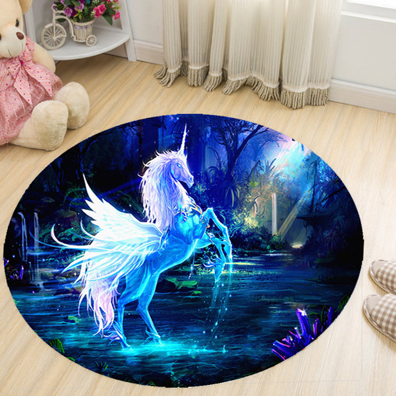 BowLift | Vivid 3D Print Area Rug Multicolor Contemporary Rug Synthetic Pet Friendly Non-Slip Washable Rug for Bedroom
