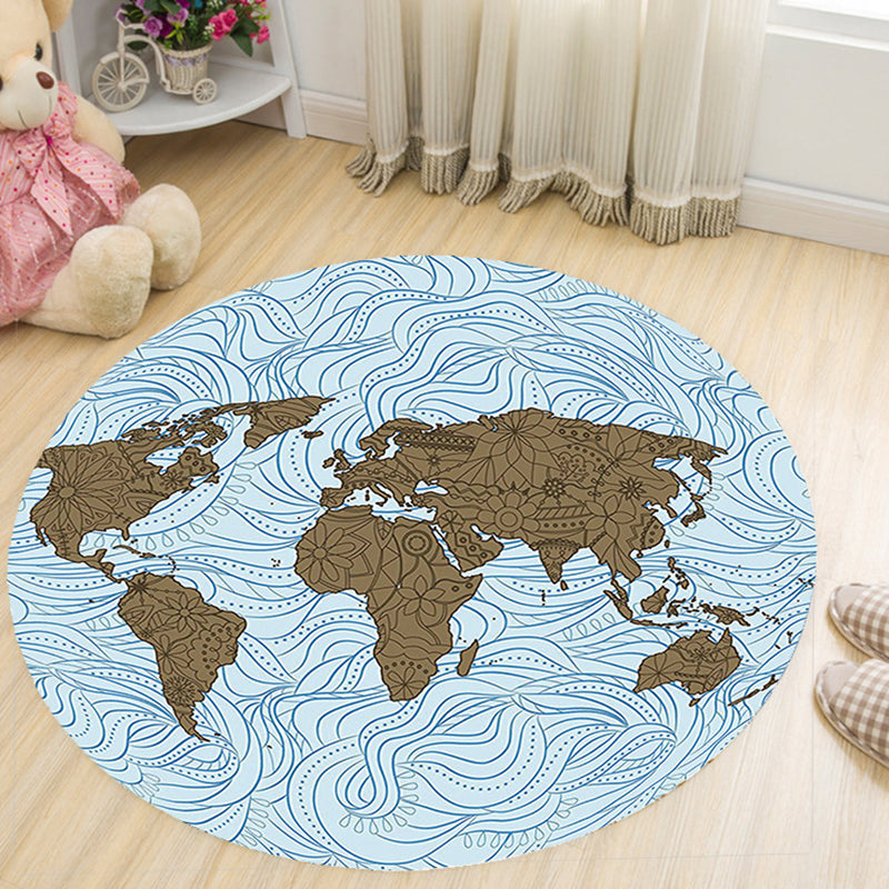 BowLift | Vivid 3D Print Area Rug Multicolor Contemporary Rug Synthetic Pet Friendly Non-Slip Washable Rug for Bedroom