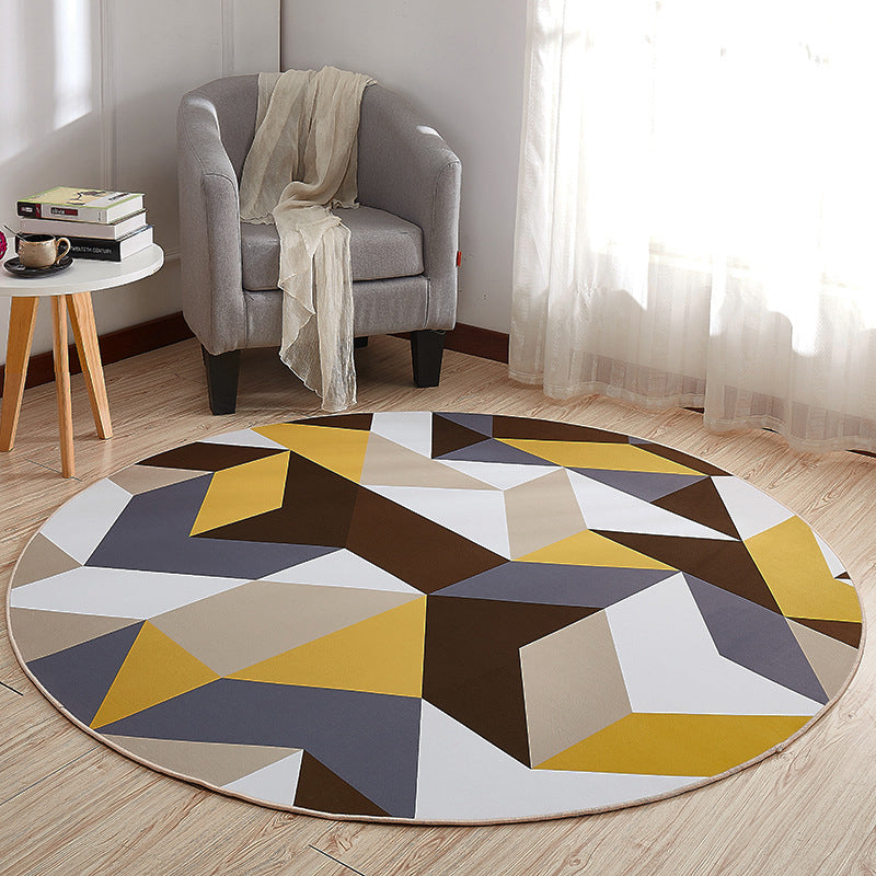 BowLift | Cool Multi-Colored Novelty Rug Synthetic 3D Illusion Rug Machine Washable Non-Slip Pet-Friendly Rug for the Living Room