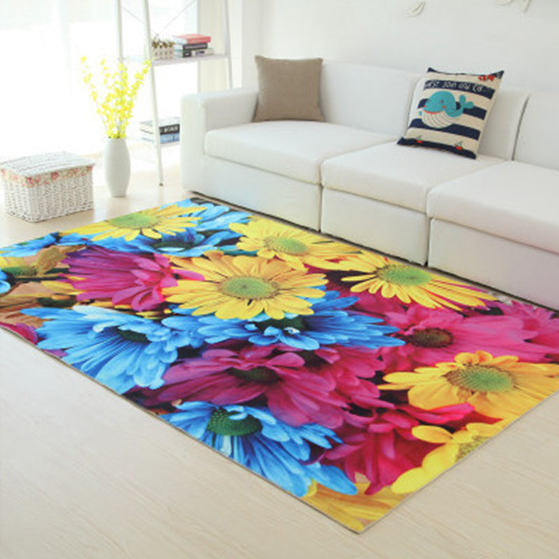 BowLift | Amazing Multicolor Natural Landscape Carpet Polyester Modern Carpet Stain Resistant Washable Non-Slip Back Carpet for Family Room