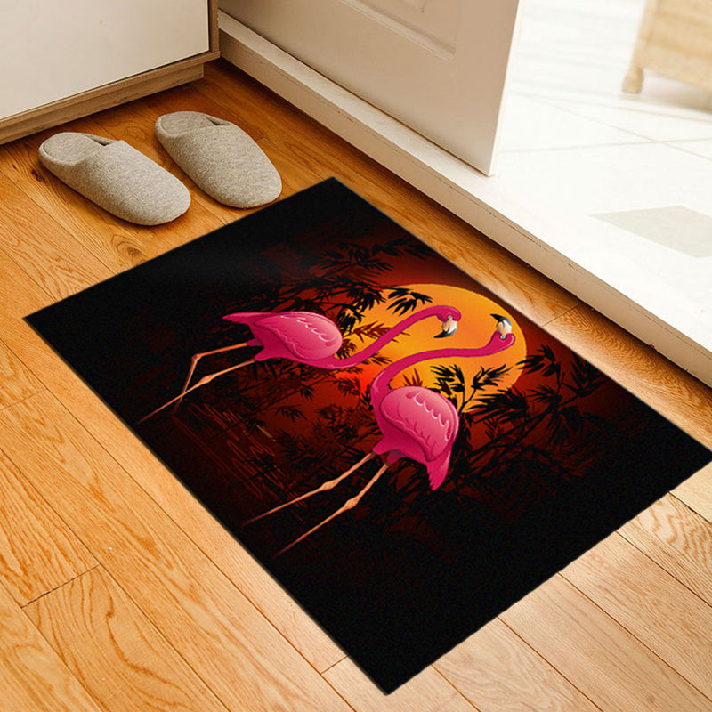 BowLift | Classic Tropix Indoor Rug Colorful Flamingo Rug Non-slip Back Stain-resistant Machine washable Rug for the Living Room
