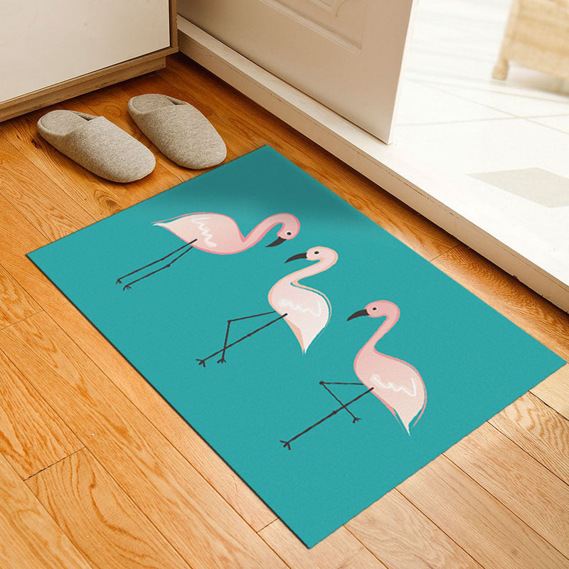 BowLift | Classic Tropix Indoor Rug Colorful Flamingo Rug Non-slip Back Stain-resistant Machine washable Rug for the Living Room