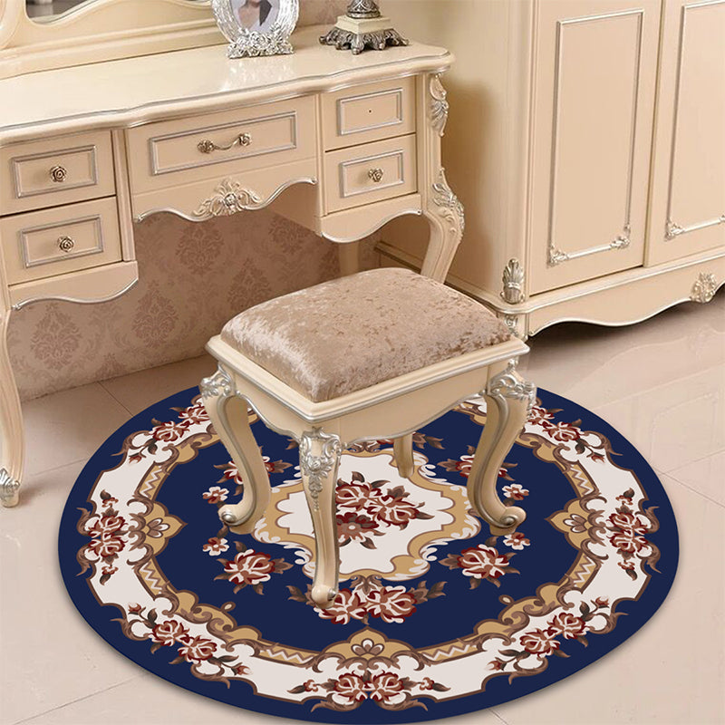 BowLift | Victorian Bedroom Carpet Multicolored Peony Carpet Polyester Stain Resistant Washable Non-Slip Carpet