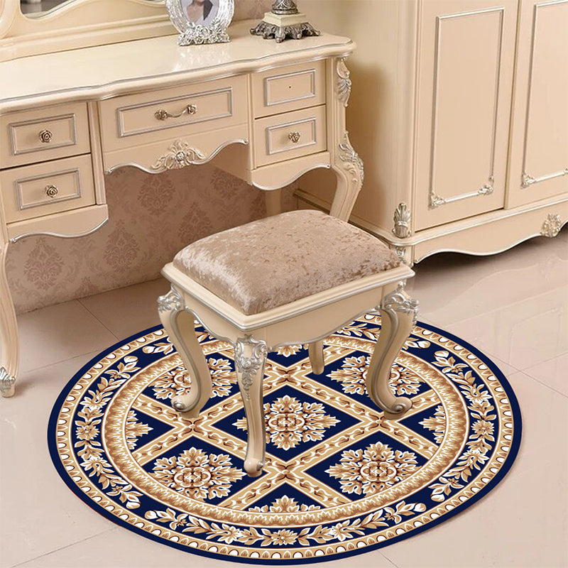 BowLift | Victorian Bedroom Carpet Multicolored Peony Carpet Polyester Stain Resistant Washable Non-Slip Carpet