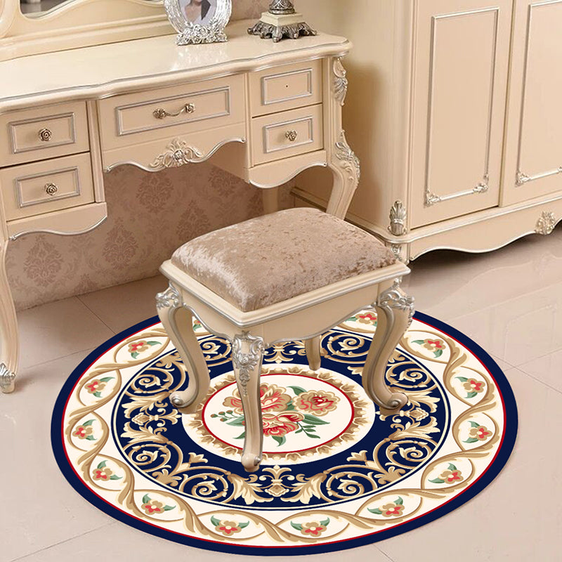 BowLift | Victorian Bedroom Carpet Multicolored Peony Carpet Polyester Stain Resistant Washable Non-Slip Carpet
