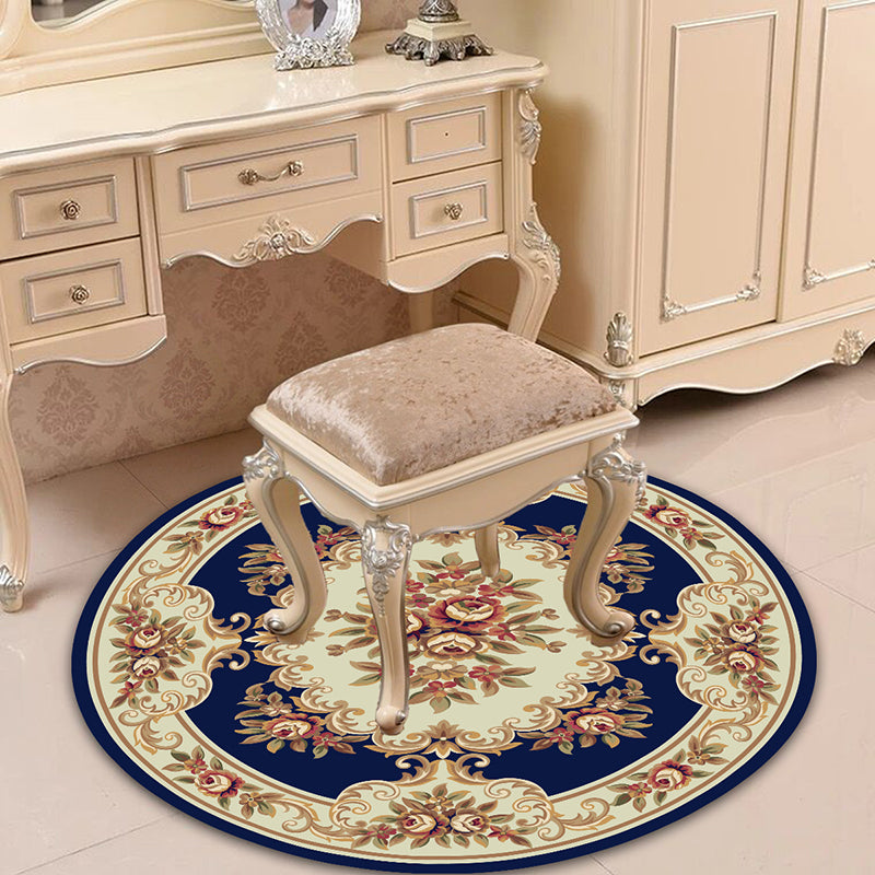 BowLift | Victorian Bedroom Carpet Multicolored Peony Carpet Polyester Stain Resistant Washable Non-Slip Carpet