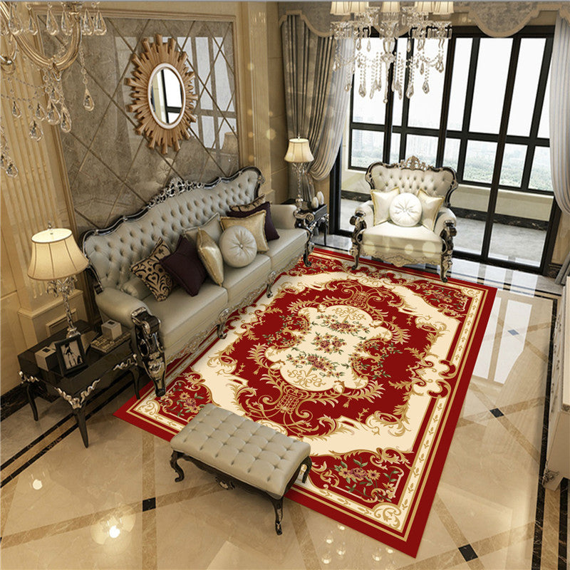 BowLift | Peony Patterned Rug Multicolor Rug Stain Resistant Non-Slip Back Machine Washable Rug for Living Room