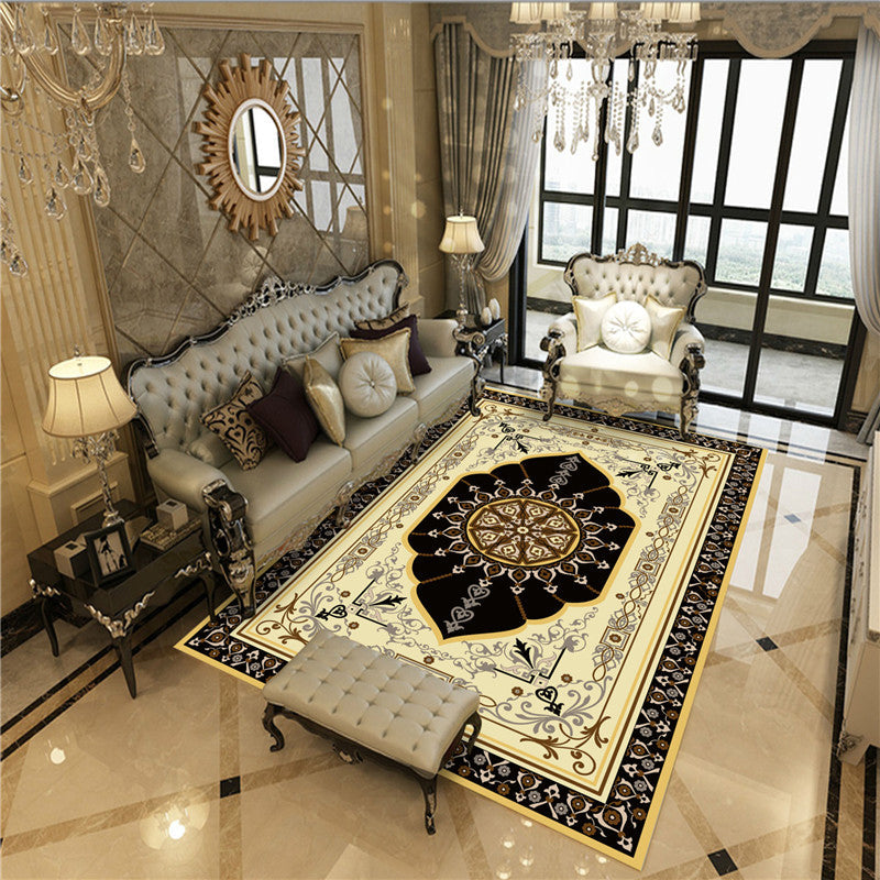 BowLift | Peony Patterned Rug Multicolor Rug Stain Resistant Non-Slip Back Machine Washable Rug for Living Room
