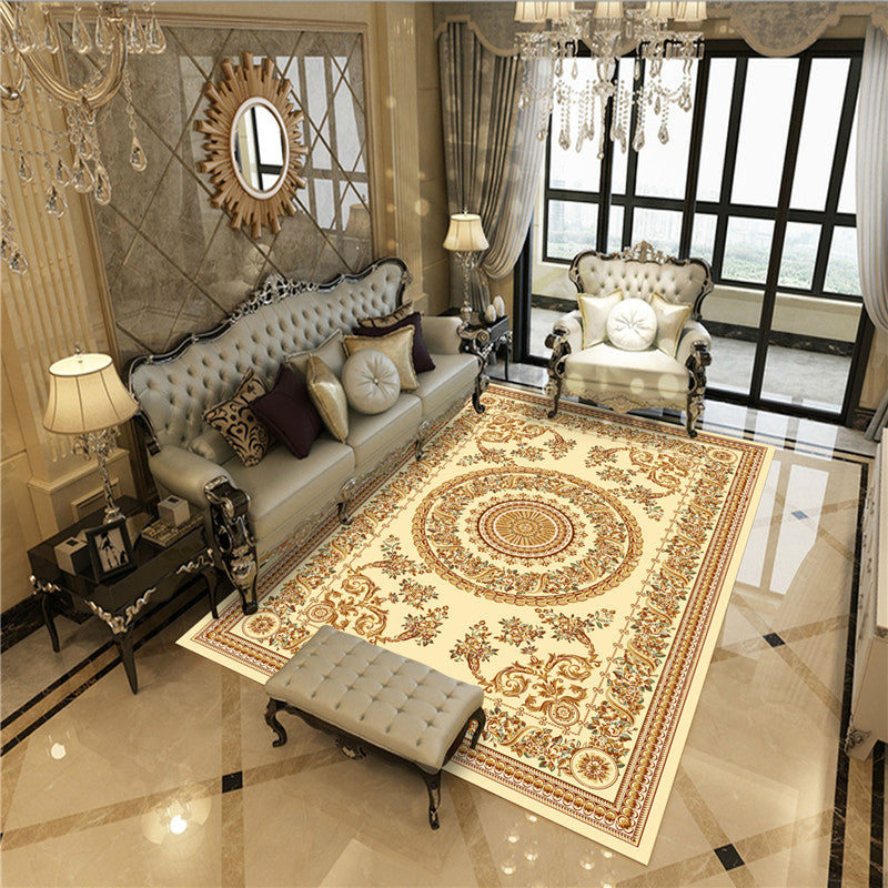 BowLift | Peony Patterned Rug Multicolor Rug Stain Resistant Non-Slip Back Machine Washable Rug for Living Room