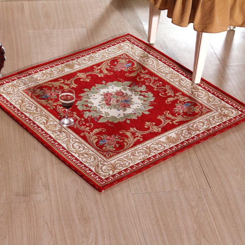BowLift | Victorian Style Foyer Carpet Multicolored Floral Pattern Carpet Polypropylene Pet Friendly Non-Slip Back Washable Carpet