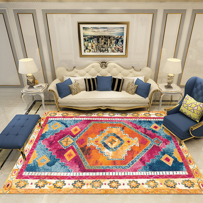BowLift | Victoria Print Carpet Multicolored Polypropylene Carpet Non-Slip Stain Resistant Washable Indoor Carpet for Living Room