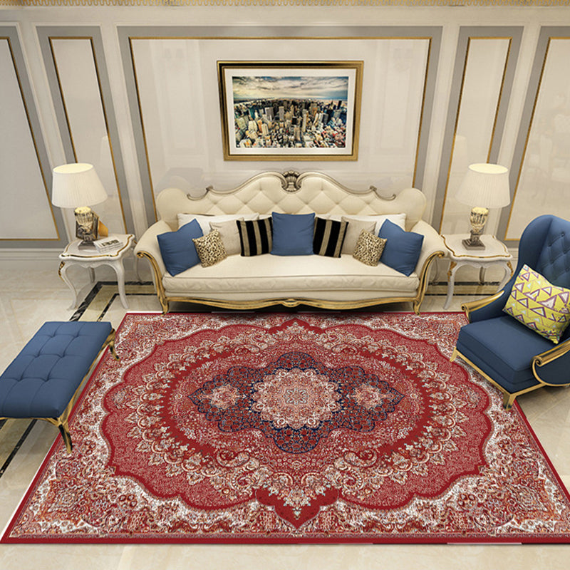 BowLift | Victoria Print Carpet Multicolored Polypropylene Carpet Non-Slip Stain Resistant Washable Indoor Carpet for Living Room