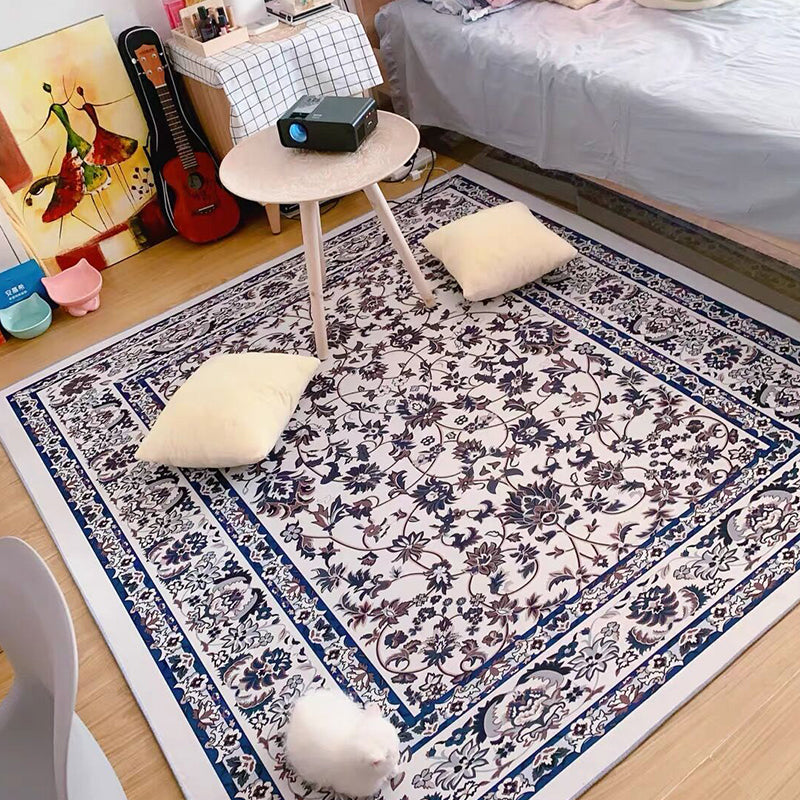 BowLift | Victoria Print Carpet Multicolored Polypropylene Carpet Non-Slip Stain Resistant Washable Indoor Carpet for Living Room