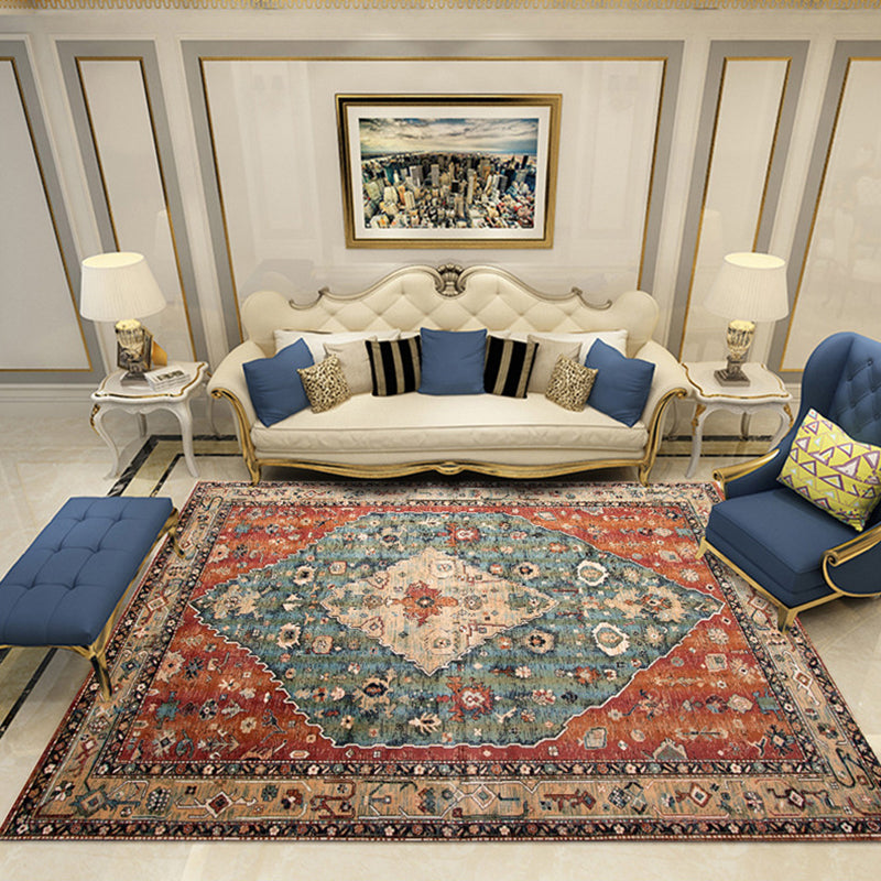 BowLift | Victoria Print Carpet Multicolored Polypropylene Carpet Non-Slip Stain Resistant Washable Indoor Carpet for Living Room