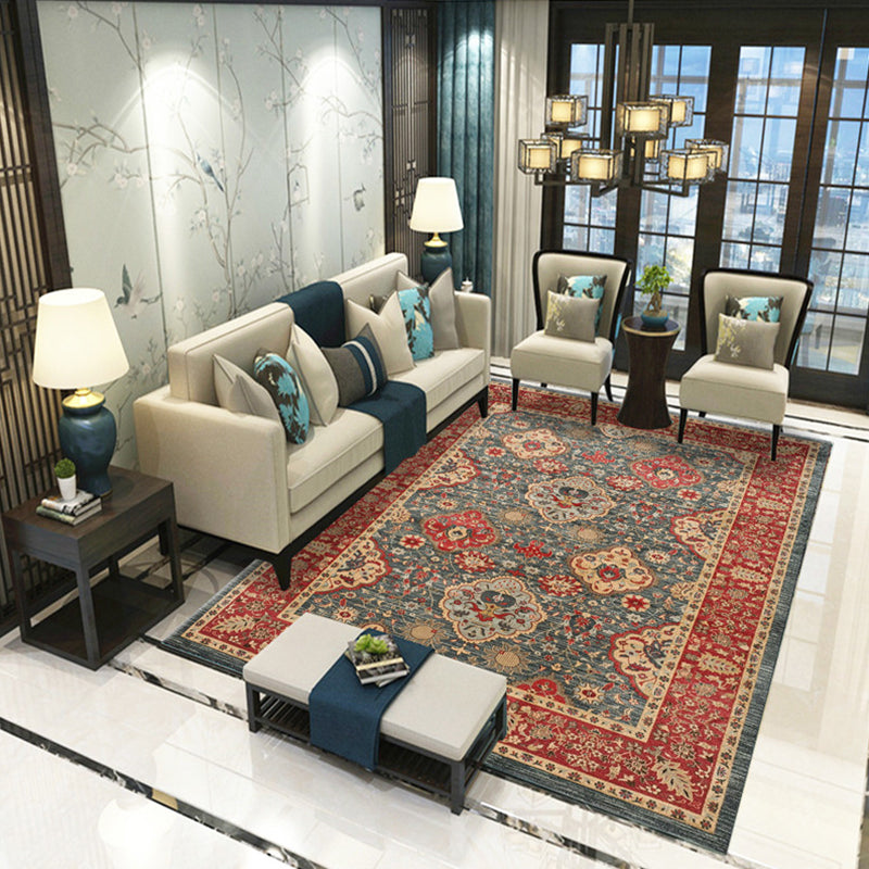 BowLift | Victoria Print Carpet Multicolored Polypropylene Carpet Non-Slip Stain Resistant Washable Indoor Carpet for Living Room