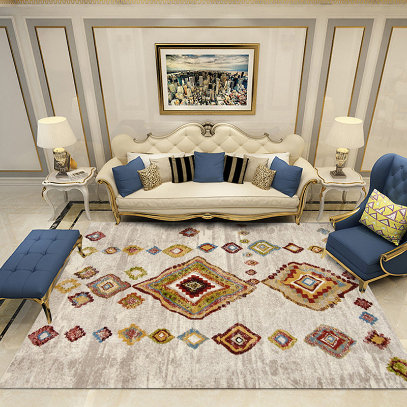 BowLift | Victoria Print Carpet Multicolored Polypropylene Carpet Non-Slip Stain Resistant Washable Indoor Carpet for Living Room
