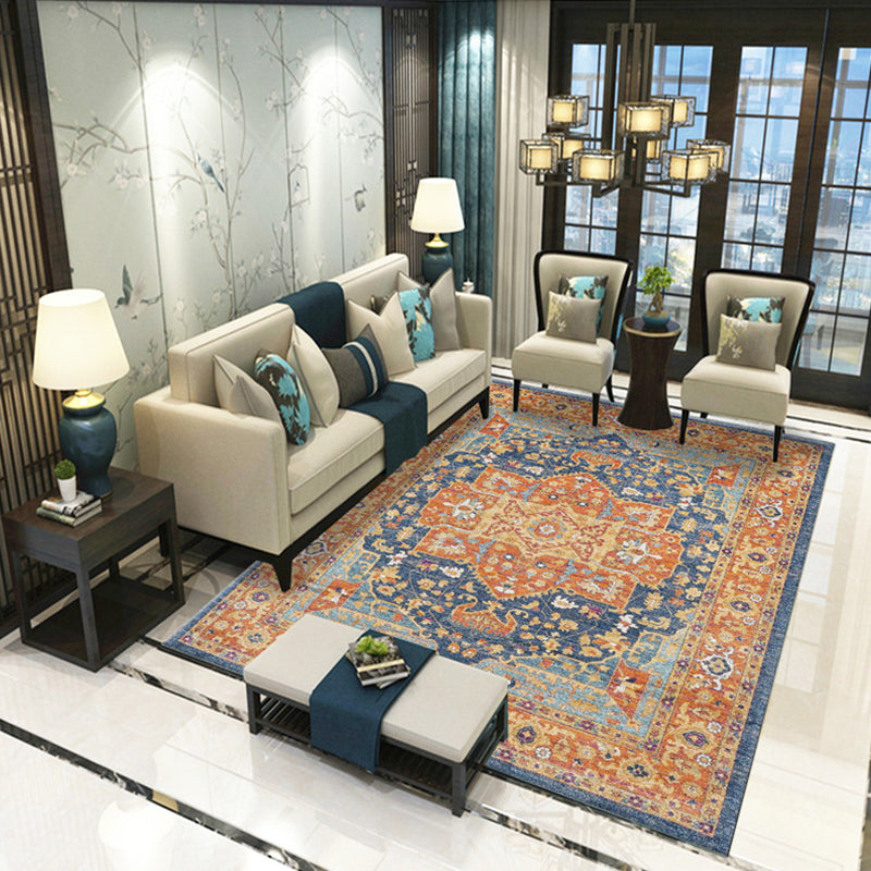 BowLift | Victoria Print Carpet Multicolored Polypropylene Carpet Non-Slip Stain Resistant Washable Indoor Carpet for Living Room