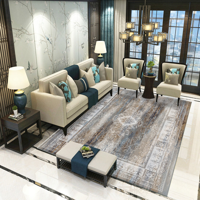 BowLift | Victoria Print Carpet Multicolored Polypropylene Carpet Non-Slip Stain Resistant Washable Indoor Carpet for Living Room