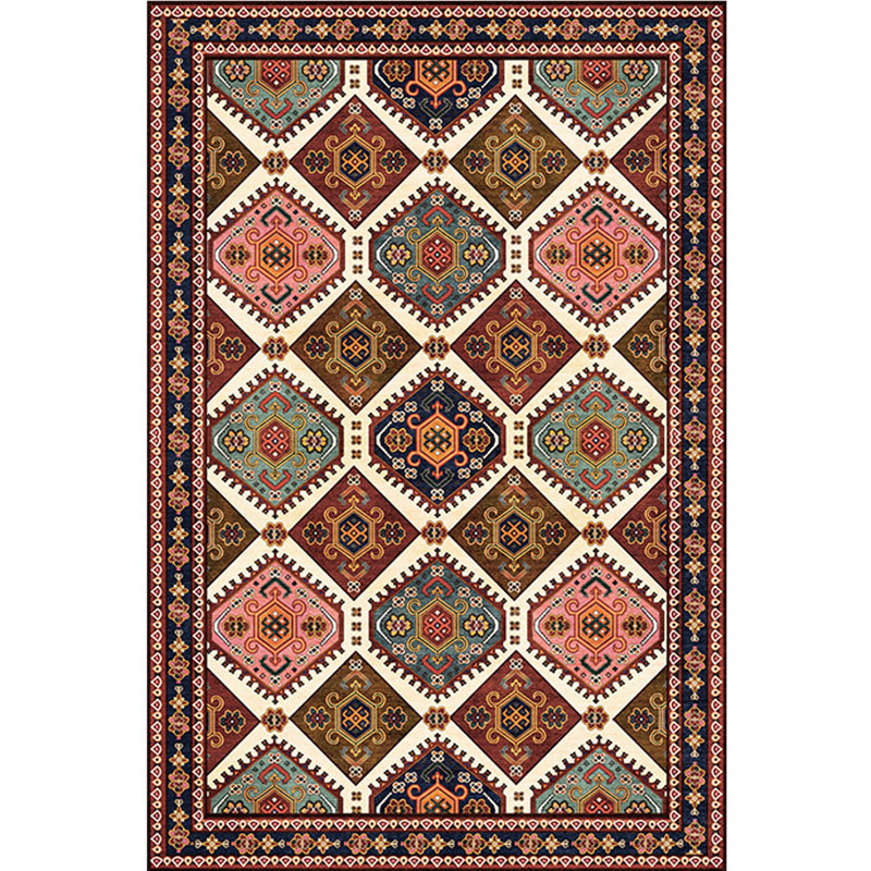 BowLift | Antique Moroccan rug with colorful geometric pattern, non-slip, pet-friendly, stain-resistant rug for the room