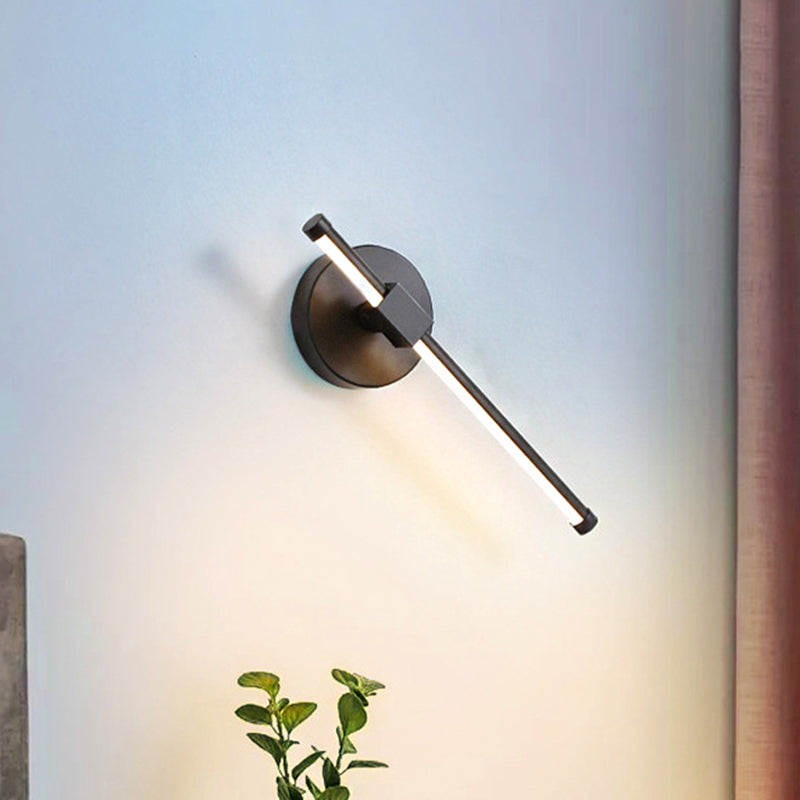 BowLift | Acrylic Wall Light Bar Simple LED Black/White Wall Mounted Lamp with Rotatable Design in Warm/White Light