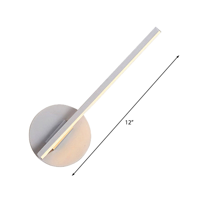 BowLift | Black/White Linear Wall Lamp Minimal Acrylic LED Wall Light for Bedroom in Warm/White Light