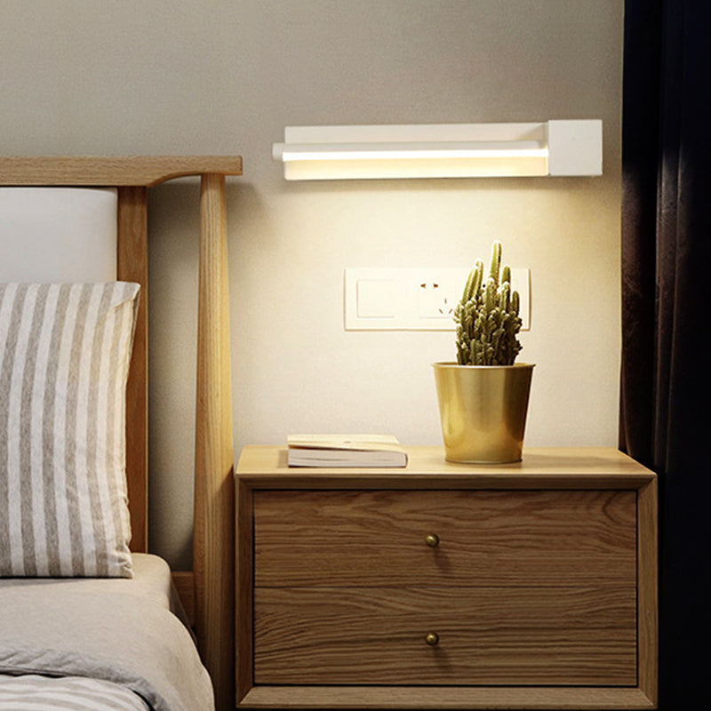 BowLift | Adjustable acrylic-colored linear wall lamp Simplicity LED Black/White Wall-mounted light, Warm/White light