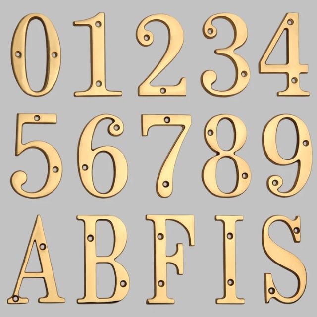 BowLift | Traditional house numbers made of solid brass