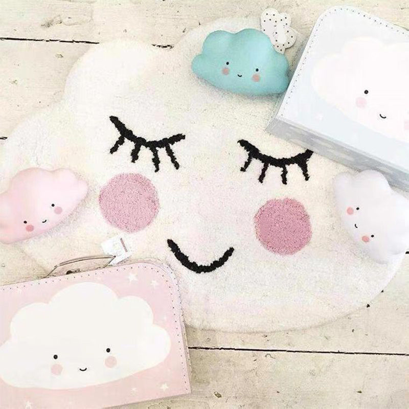 BowLift | Creative Kids Room Carpet Multicolored Cartoon Printed Carpet Cotton Blend Pet Friendly Machine Washable Carpet