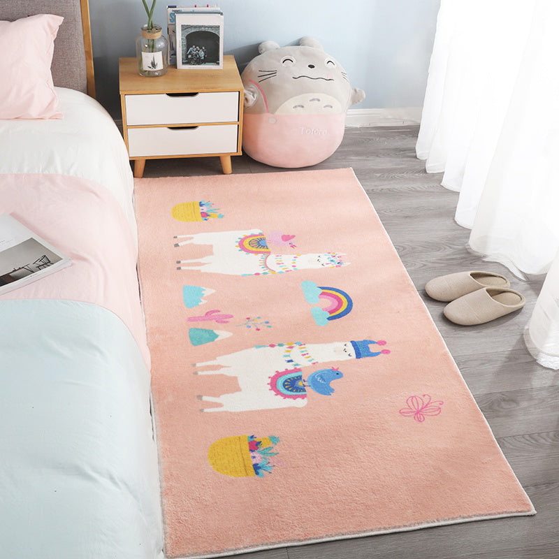 BowLift | Beautiful Relaxation Carpet Multicolored Cartoon Animal Print Carpet Pet Friendly Easy Care Area Rug for the Children's Room