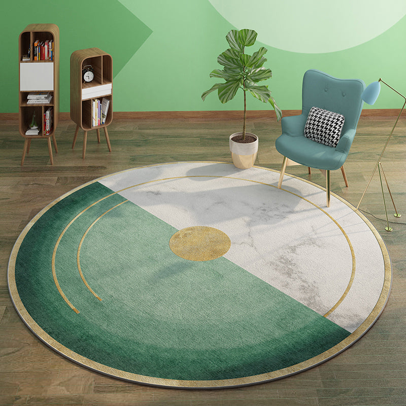 BowLift | Casual Minimalist Area Rug Multi-color Geometric Pattern Carpet Anti-slip Backing Carpet for Bedroom