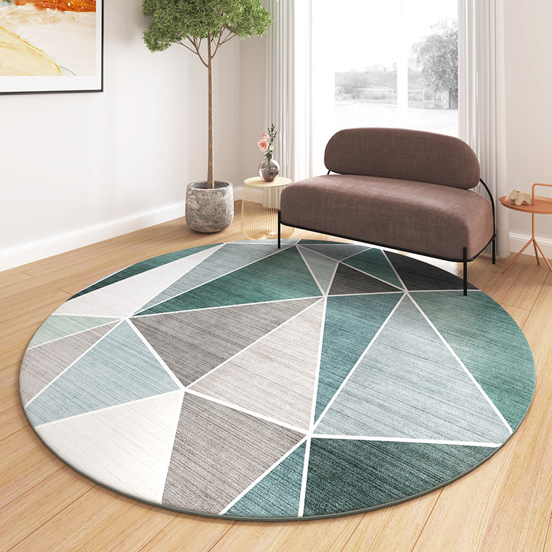 BowLift | Casual Minimalist Area Rug Multi-color Geometric Pattern Carpet Anti-slip Backing Carpet for Bedroom