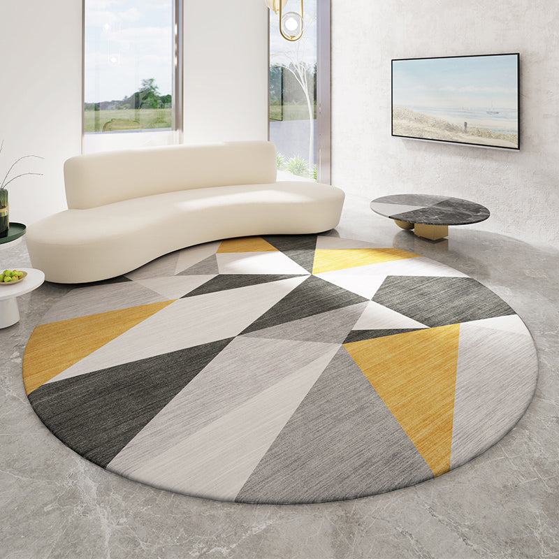 BowLift | Casual Minimalist Area Rug Multi-color Geometric Pattern Carpet Anti-slip Backing Carpet for Bedroom