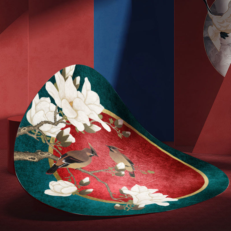 BowLift | Creative Abstract Printed Area Rug Multicolor Synthetic Carpet Non-Slip Back Stain Resistant Rug for Bedroom