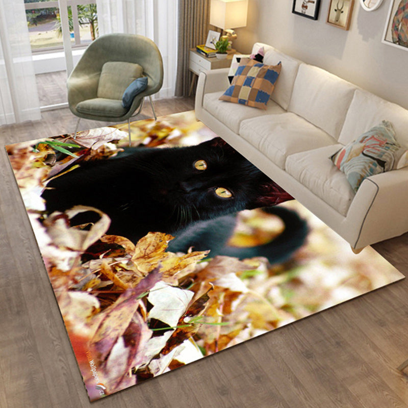 BowLift | Colorful Relaxation Area Rug Cotton Blend Cartoon Pattern Indoor Rug Machine Washable Non-Slip Rug for Décor