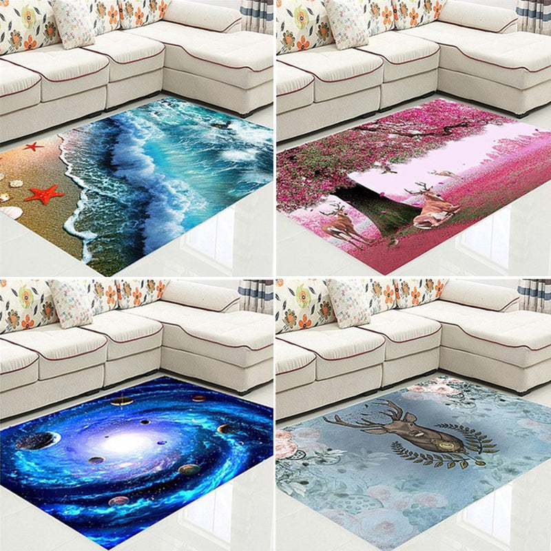 BowLift | Funky Kids Rug Multicolor 3D Patterned Polyester Rug Washable Pet Friendly Easy Care Rug