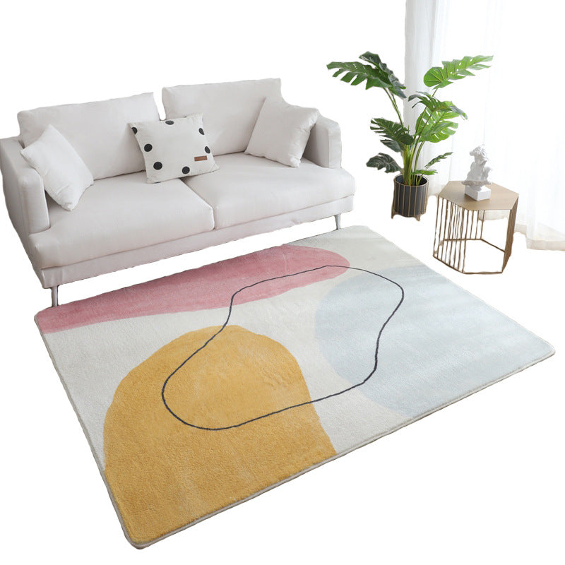 BowLift | Comfort Living Room Rug Multicolor Cartoon Print Rug Non-Slip Base Pet-Friendly Rug