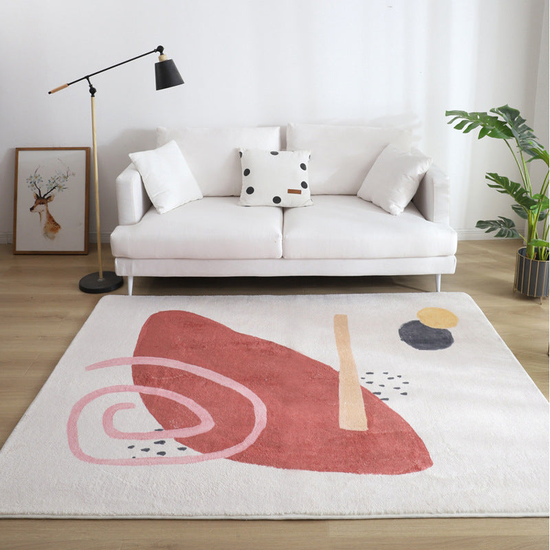 BowLift | Comfort Living Room Rug Multicolor Cartoon Print Rug Non-Slip Base Pet-Friendly Rug
