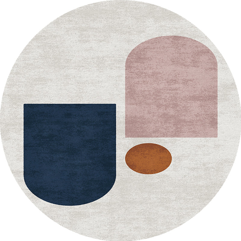 BowLift | Creative Bedroom Rug Multicolored Color Differentiated Rug Polypropylene Washable Pet Friendly Non-Slip Rug