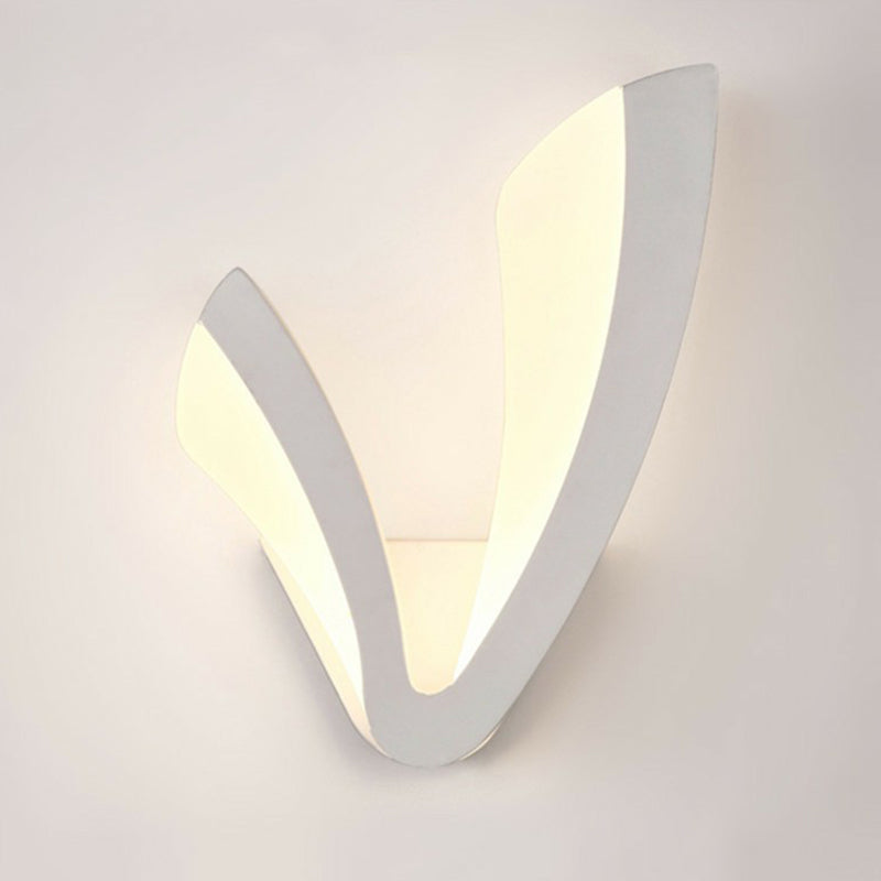 BowLift | Acrylic V-Shape LED Wall Mounted Light Simplicity White Wall Lamp Lighting for Bedside
