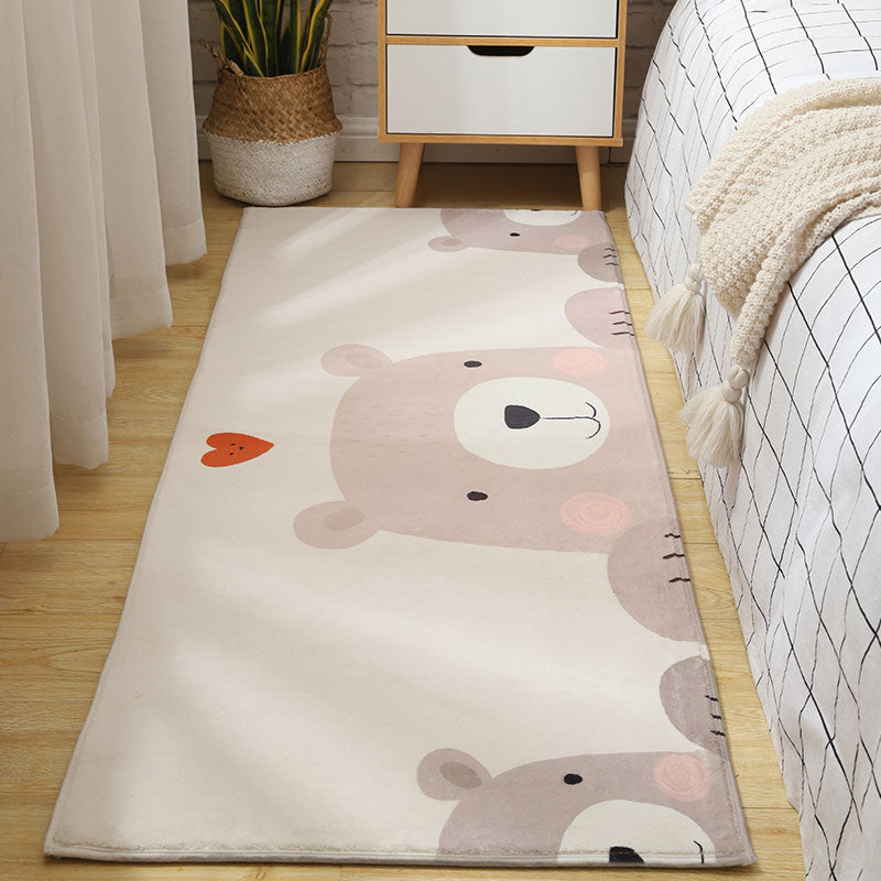 BowLift | Simple Animal Print Rug Multicolored Cute Indoor Rug Synthetic Non-Slip Back Stain Resistant Rug for Room