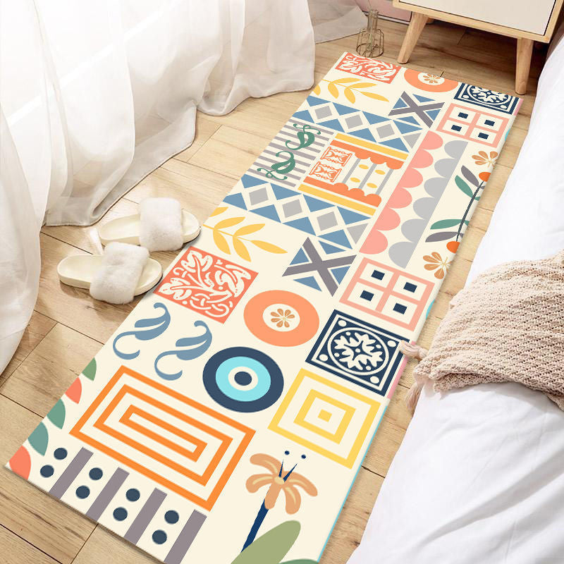 BowLift | Casual Love Rug Multicolor Animal Print Indoor Rug Synthetic Non-Slip Backing Washable Rug for Bedroom