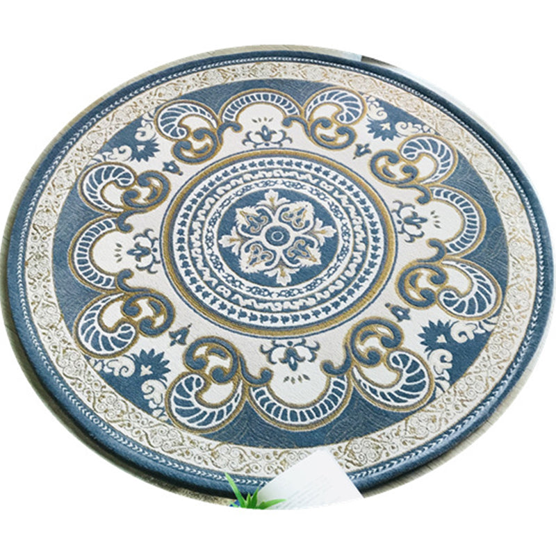 BowLift | Western Living Room Carpet Multicolor Floral Pattern Area Rug Polyester Non-Slip Back Washable Rug