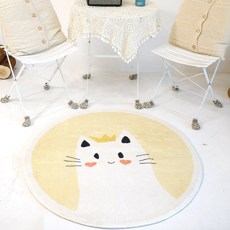 BowLift | Sweet children's room carpet Multicolor Cartoon area rug Synthetic Non-slip Pet-friendly Indoor carpet